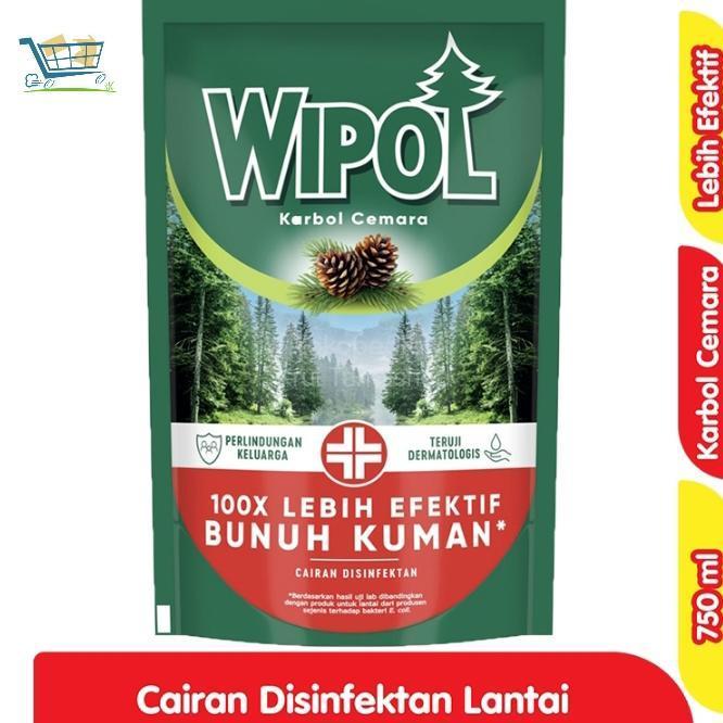 1 Dus Wipol WipolDisinfektanPembersihLantaiKarbolCemara750