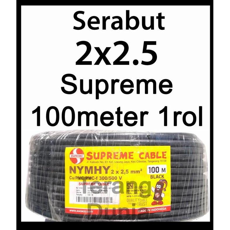 Promo Kabel Nymhy 2X2.5 Supreme 100Meter Kabel Serabut 2X2.5 Supreme 100Mter Kabel Supreme Nymhy 2X2