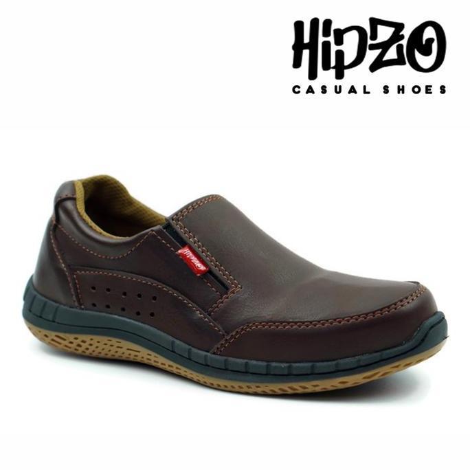 SEPATU PRIA CASUAL Slip On Hipzo M035 Sepatu Cowok Kerja Casual Sepatu Pria Karet Flat Shoes