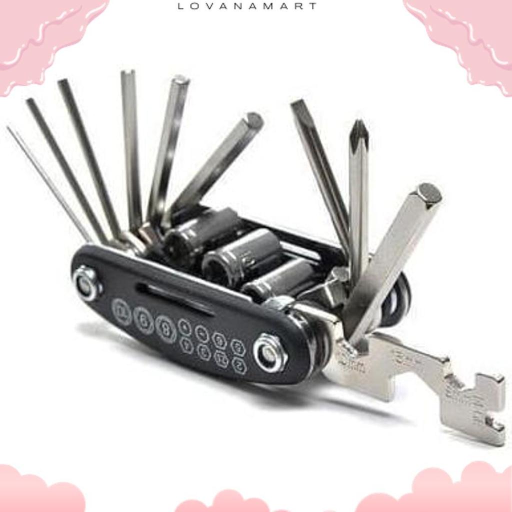 Promo Kunci Set Lipat Mini 16In1 Kunci Shock Obeng Multifungsi Kunci L Pas Sepeda Original