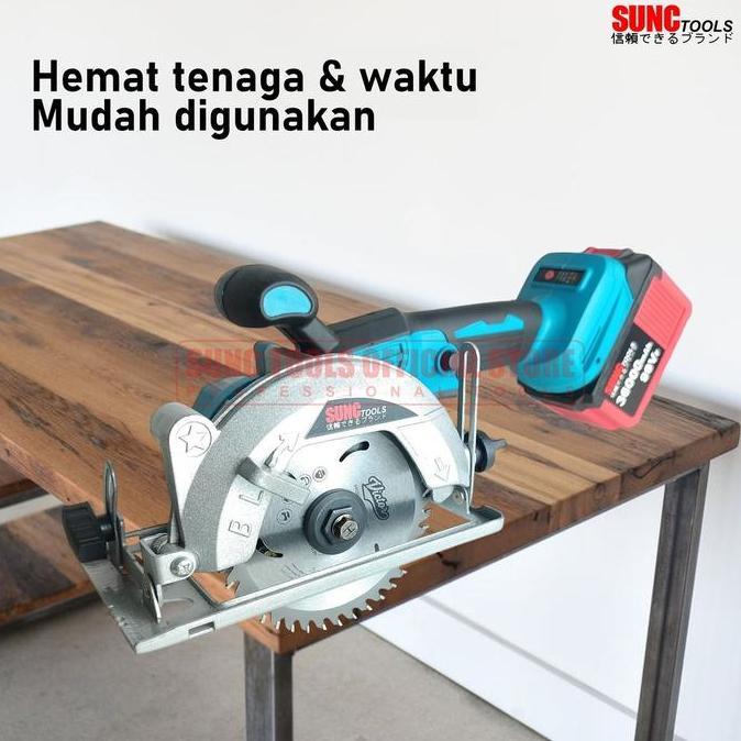 Murah Mesin Gergaji Potong Baterai 5" Cordless Circular Saw 5 Inch