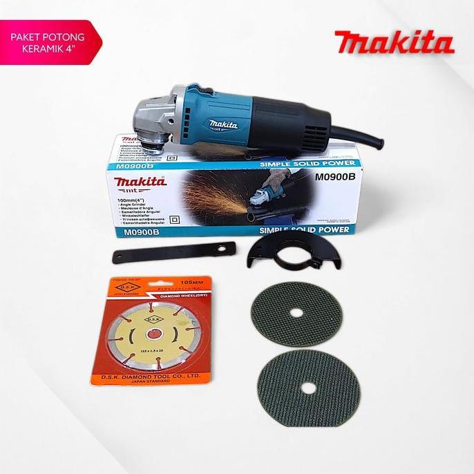 Murah Paket Lengkap Mesin Gerinda Makita M0900B + Mata Potong Kayu 4"X40 Yozuri + Mata Potong Kerami