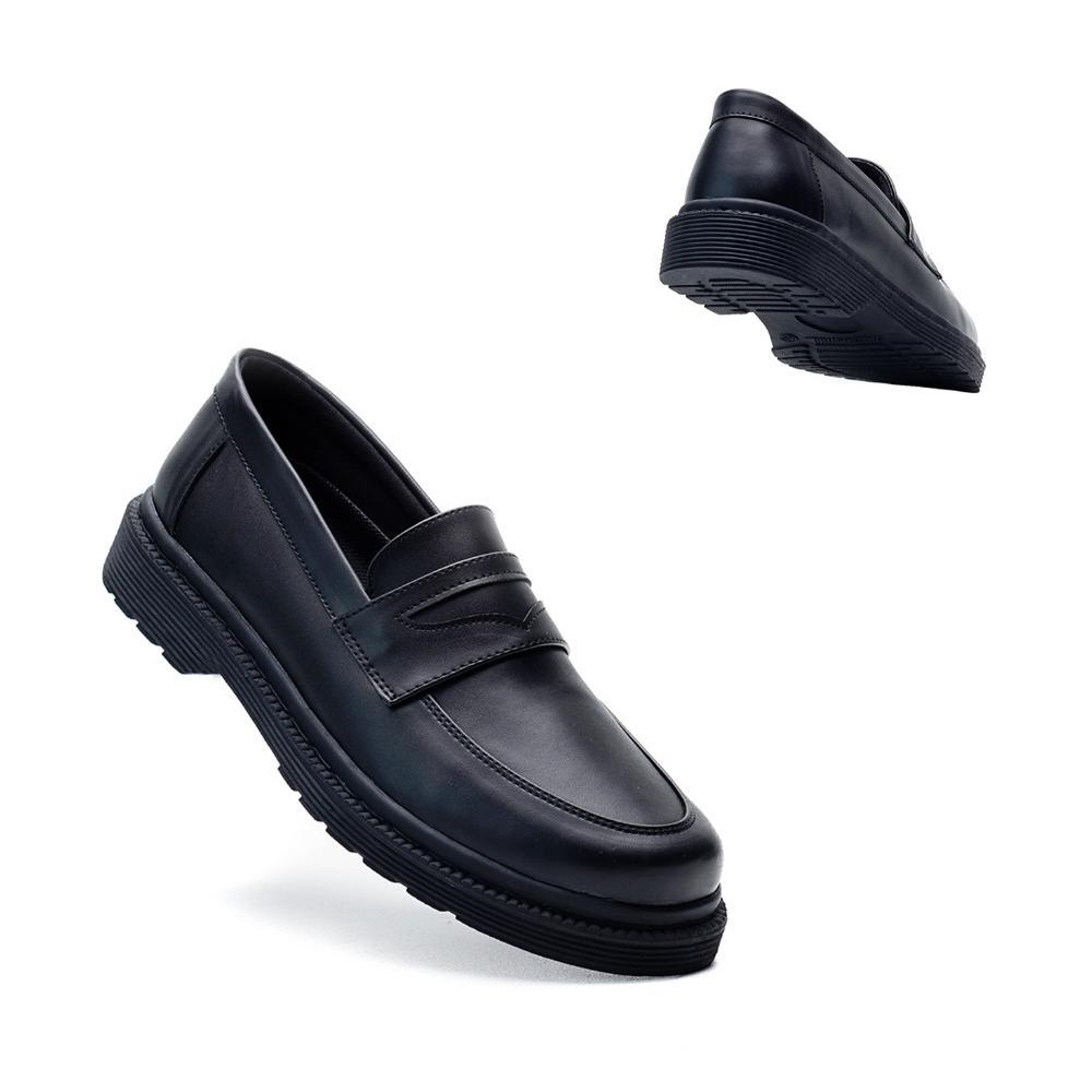 CUCI GUDANG JYF - High Black Sepatu Loafers Wanita Formal Kantor Kerja Kuliah Kondangan