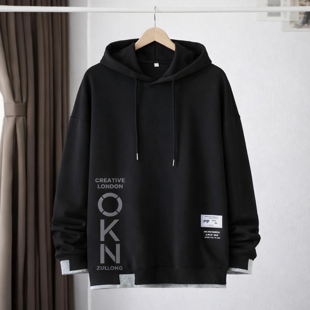 TERLARIS VALLINA OUTFIT OKN HOODIE LISTED SWEATER PRIA OUTERWEAR BASIC KOREAN STYLE PREMIUM