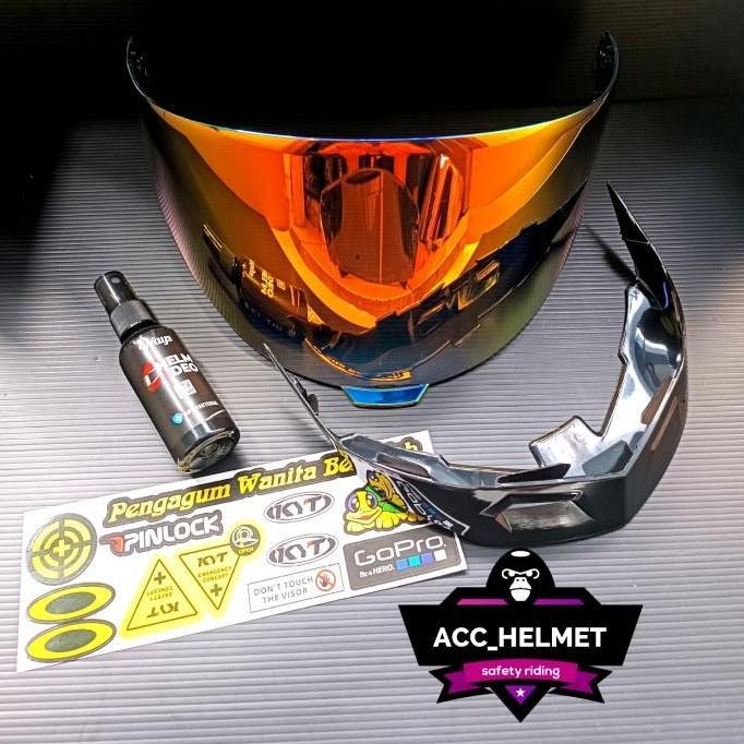 NEW PAKET GANTENG  | VISOR KYT TTC / VISOR KYT TT COURSE + SPOILER 3D ORI