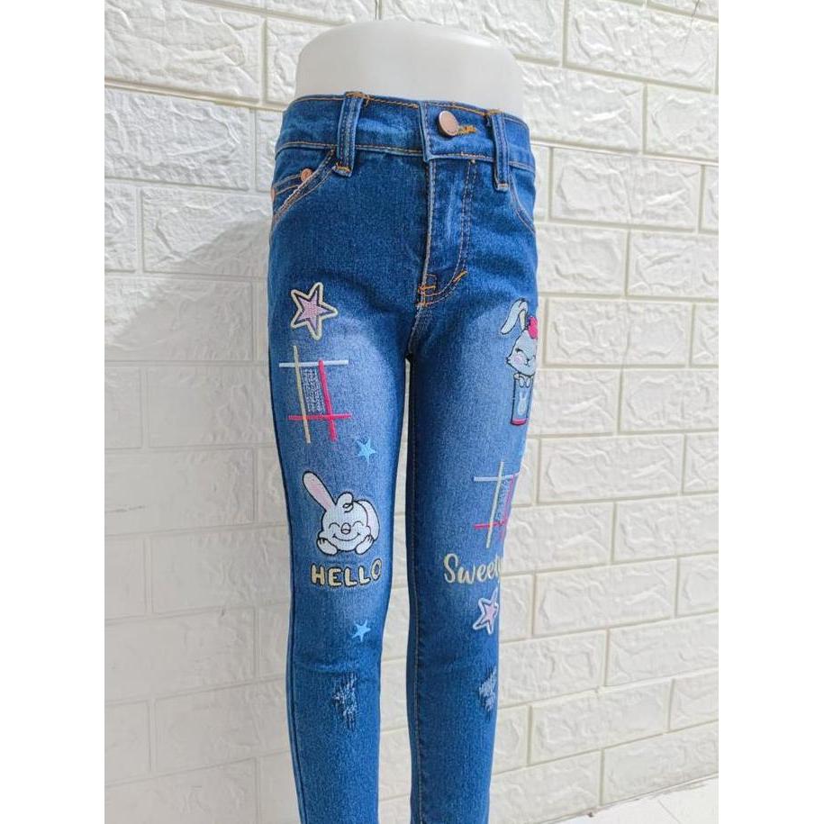 celana panjang jeans anak perempuan/jeans anak perempuan/jogger anak perempuan 4-12th/jeans Fashion