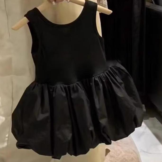 Dress hitam lucu anak perempuan 1 - 5 tahun / Ball gown mini dress / BUBU DRESS