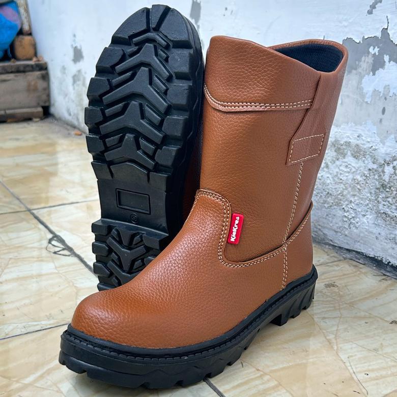CUCI GUDANG SEPATU BOOT KING KICKERS SAFETY PRIA WANITA UJUNG BESI PROYEK SAFETY BOOT UJUNG BESI SEP