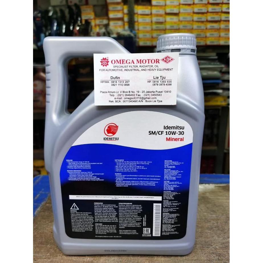 Idemitsu 10w-30 mineral oil 4 liter