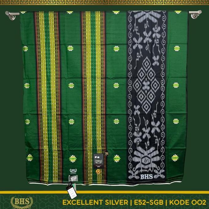 Sarung BHS Excellent SILVER Motif E52 SGB Bahan Mercerized Cotton Halus dan Lembut [Garansi Original