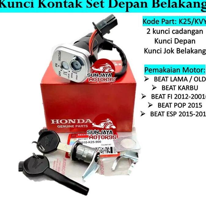 Kunci Kontak  Beat Fi Tahun 2008 Sampai 2016 - Beat Pop - Beat Karbu Set  + Kunci Jok Belakang Acces