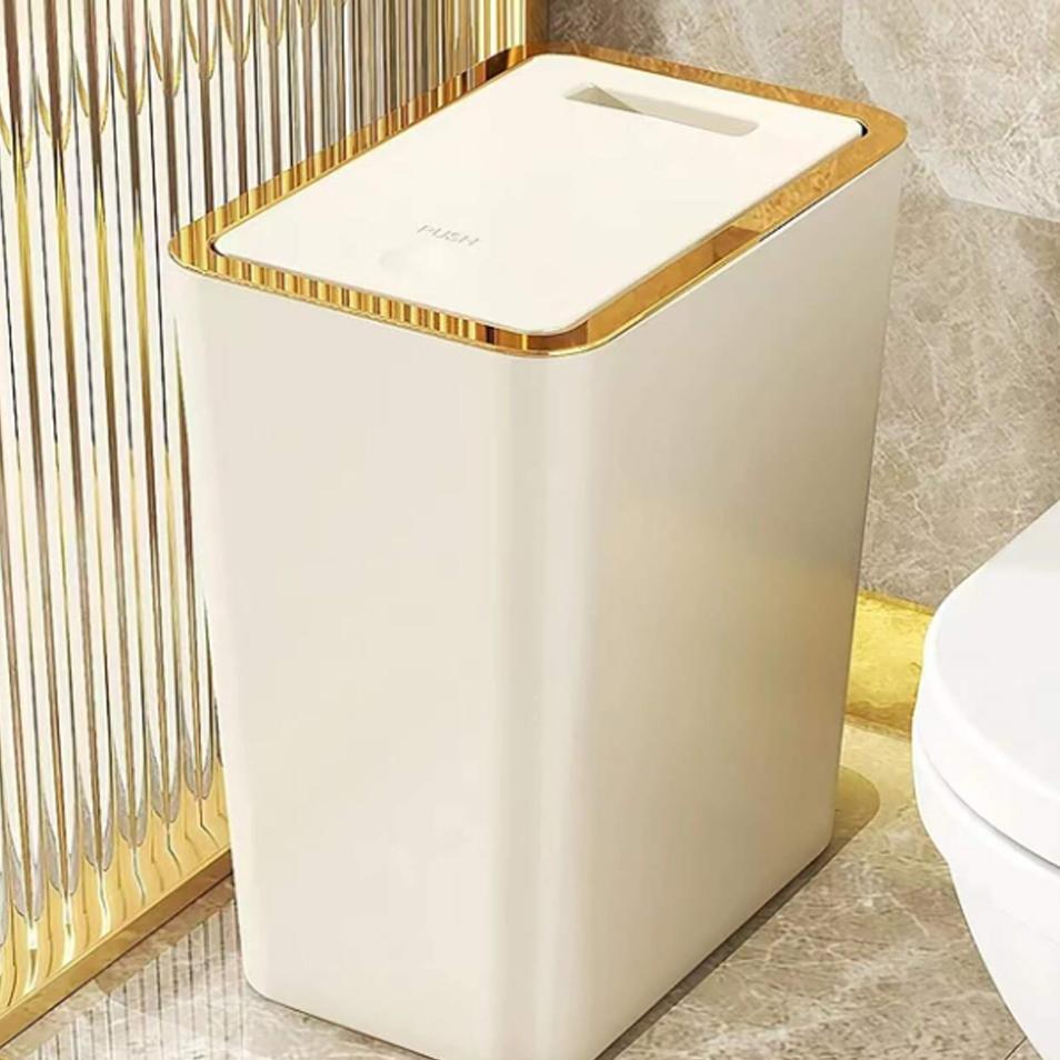 Tempat Sampah Tertutup / Tempat Sampah Kamar Kotak Sampah Tertutup / Tempat Sampah Push Cover
