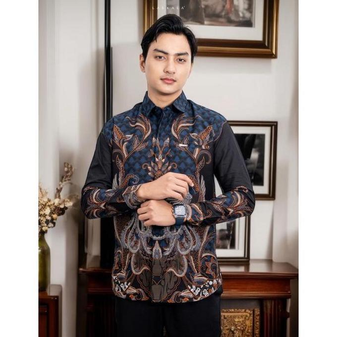 Laskala Batik Premium Sutji Kemeja Batik Pria Slimfit Lengan Panjang murah