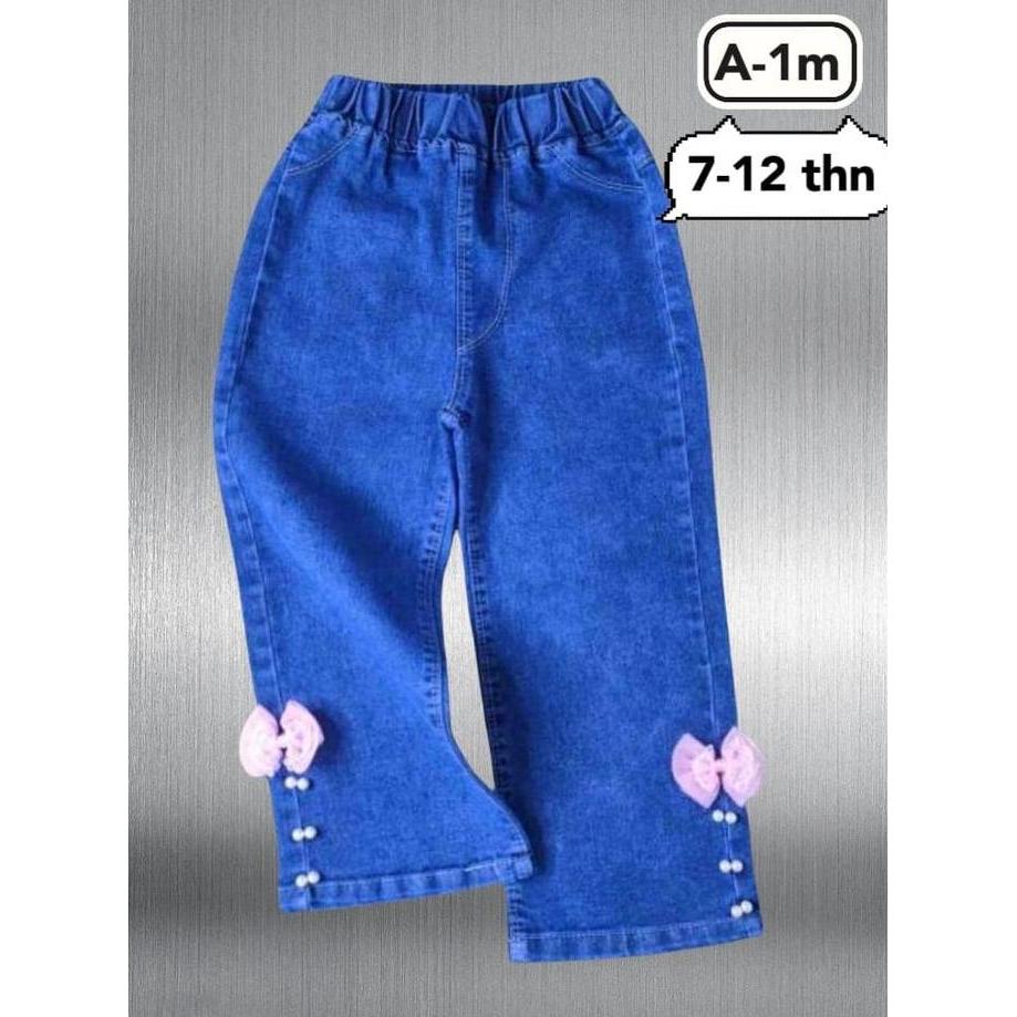 Celan Kulot Anak Perempuan Usia 2-11  Tahun Celana Fashion Kulot Anak Jeans Motif