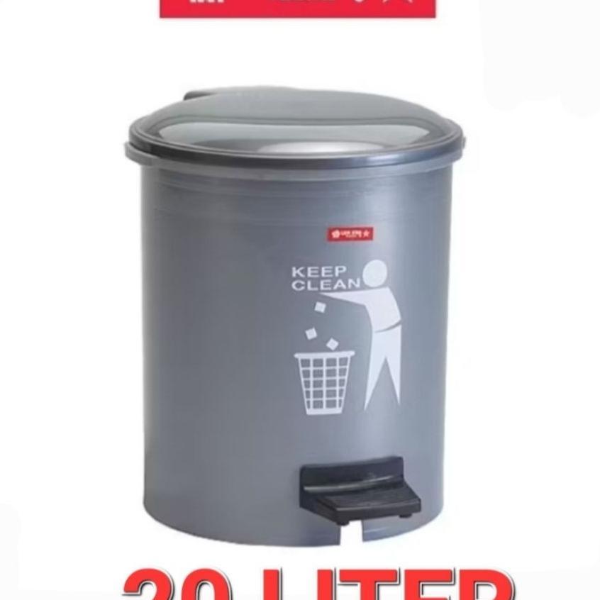 Lion Star Tempat Sampah Injak Bulat 20 Liter/Hiro Round Step On Dustbin 20 Liter
