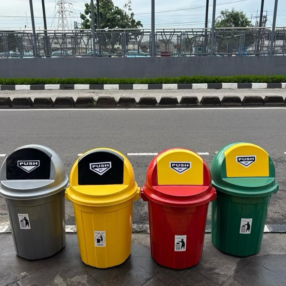 Kimplast - Tempat Sampah + Tutup 80 Liter Tempat Sampah Besar Tong Sampah Tong Sampah Besar Tempat S