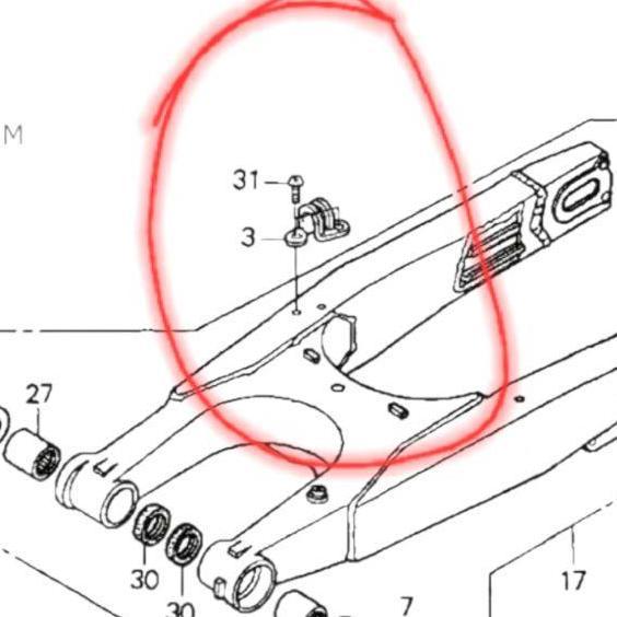 Pegangan selang rem arm Honda CRF 250 R Guide hose Honda CRF 250 R