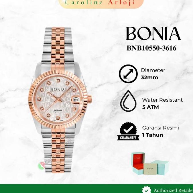 Jam Tangan Wanita Bonia Monogram BNB10550 / BNB 10550 / B10550 Original Garansi Resmi