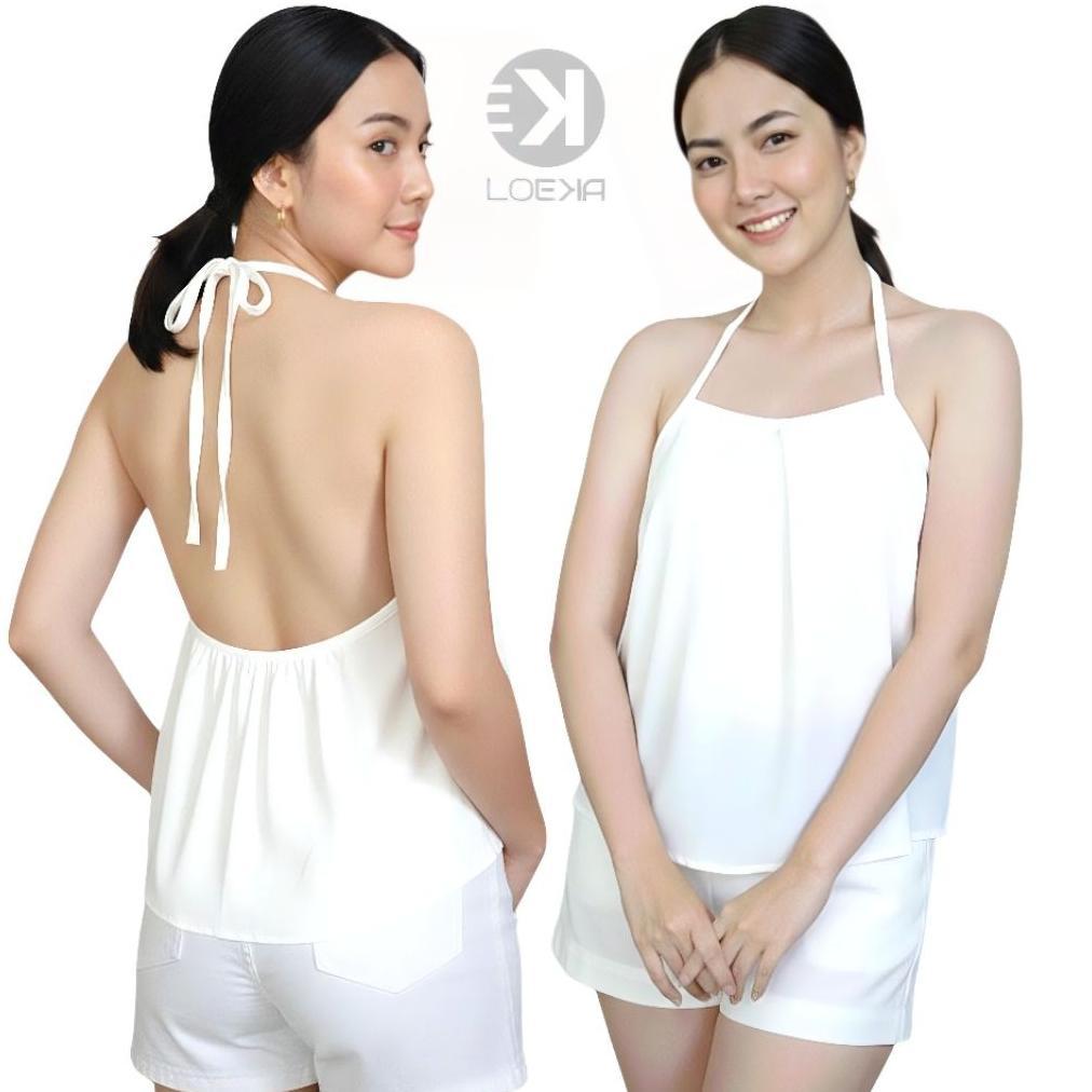 NEW DEALS LOEKA (dayra top) /top wanita/atasan wanita/baju sexsi/baju pantai/linen/premium/korea sty