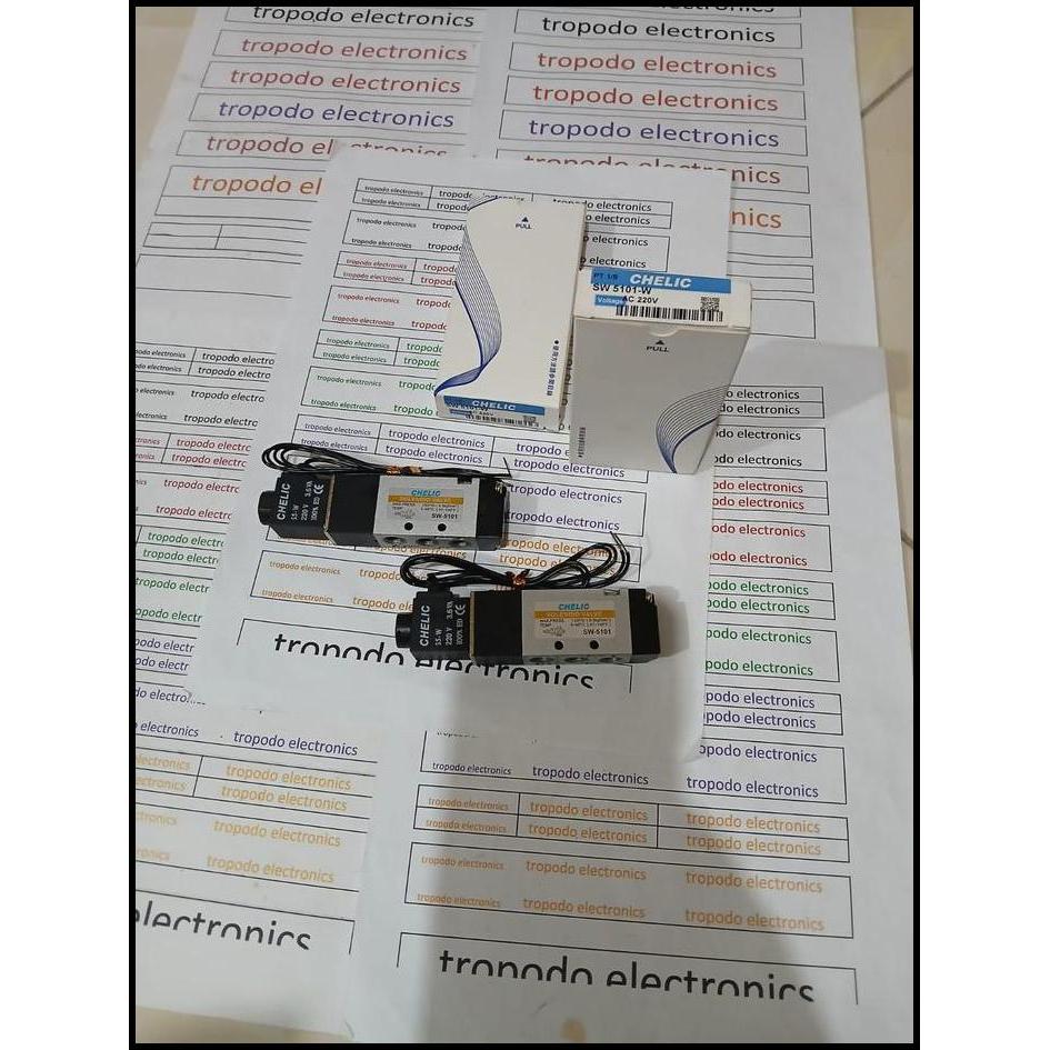 TERLARIS SOLENOID VALVE PNEUMATIC 1/8 INCH 5/2 WAY 220 ACV CHELIC SV 5101 
