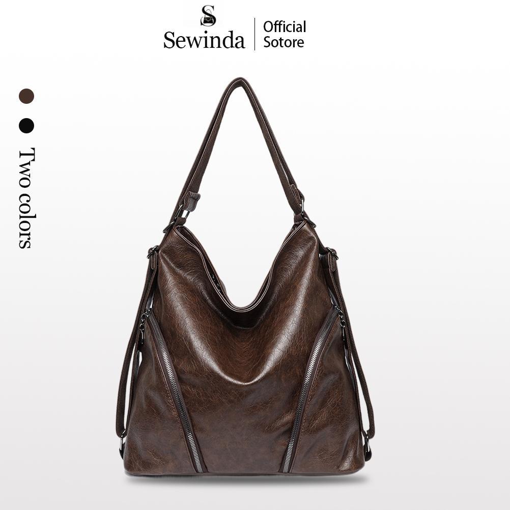 TERBARU Sewinda Tote bag Shoulder Bag kulit puTas selempang wanita travel bag vintage