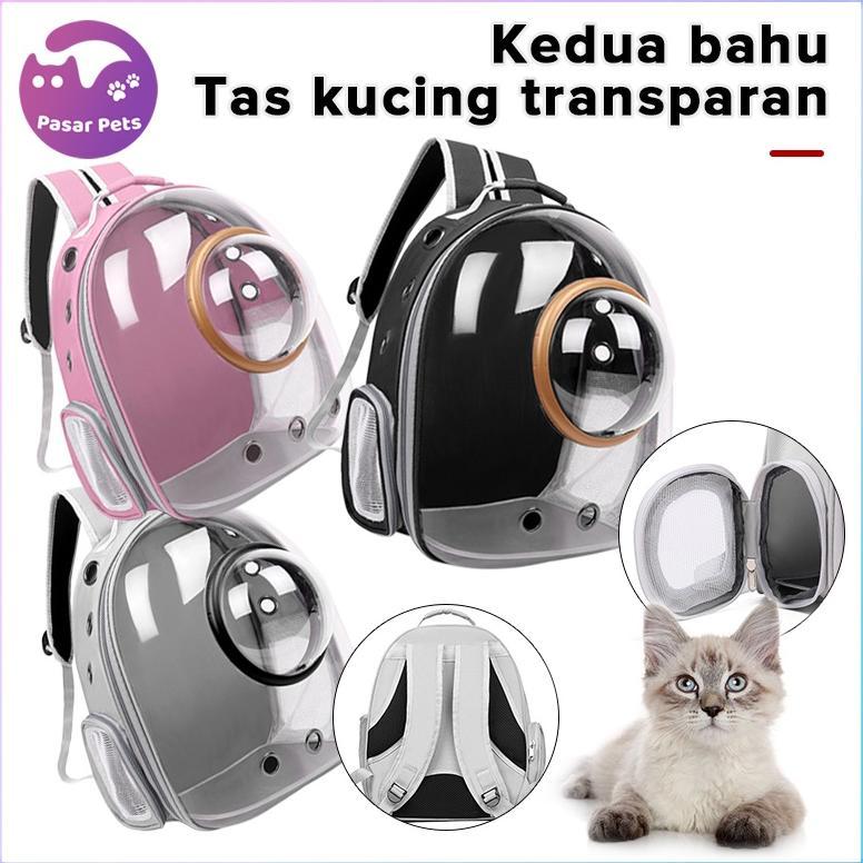 Tas Sekolah Kucing Pembawa kucing Tas Kucing Astronot Transparan Pet Cargo Besar Tas Ransel Hewan DI
