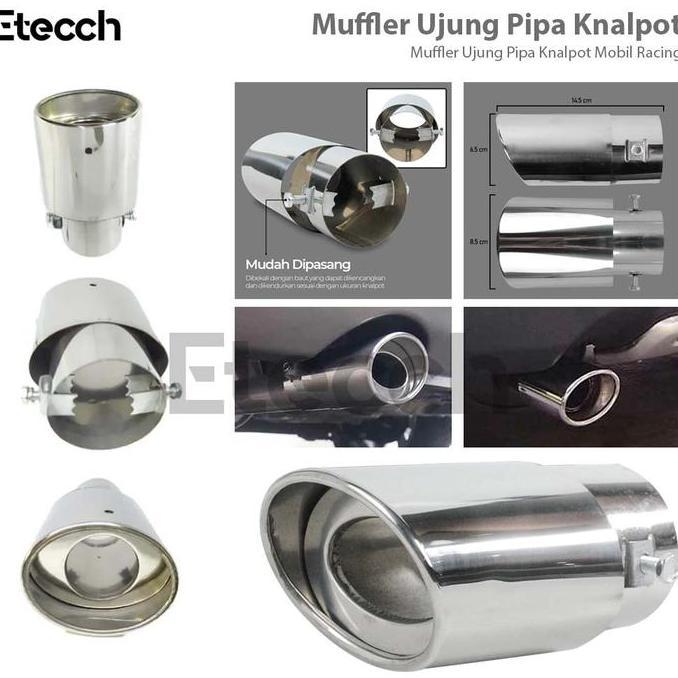 Muffler Ujung Pipa Knalpot Mobil Racing Baut Kendaraan Motorcycle Sporty