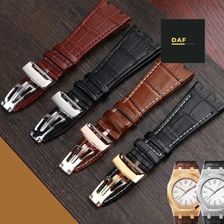 STRAP AP 725A Strap Tali Karet kulit asli 1000% Jam Audemars Piguet Rubber strap Jam Audemars Piguet