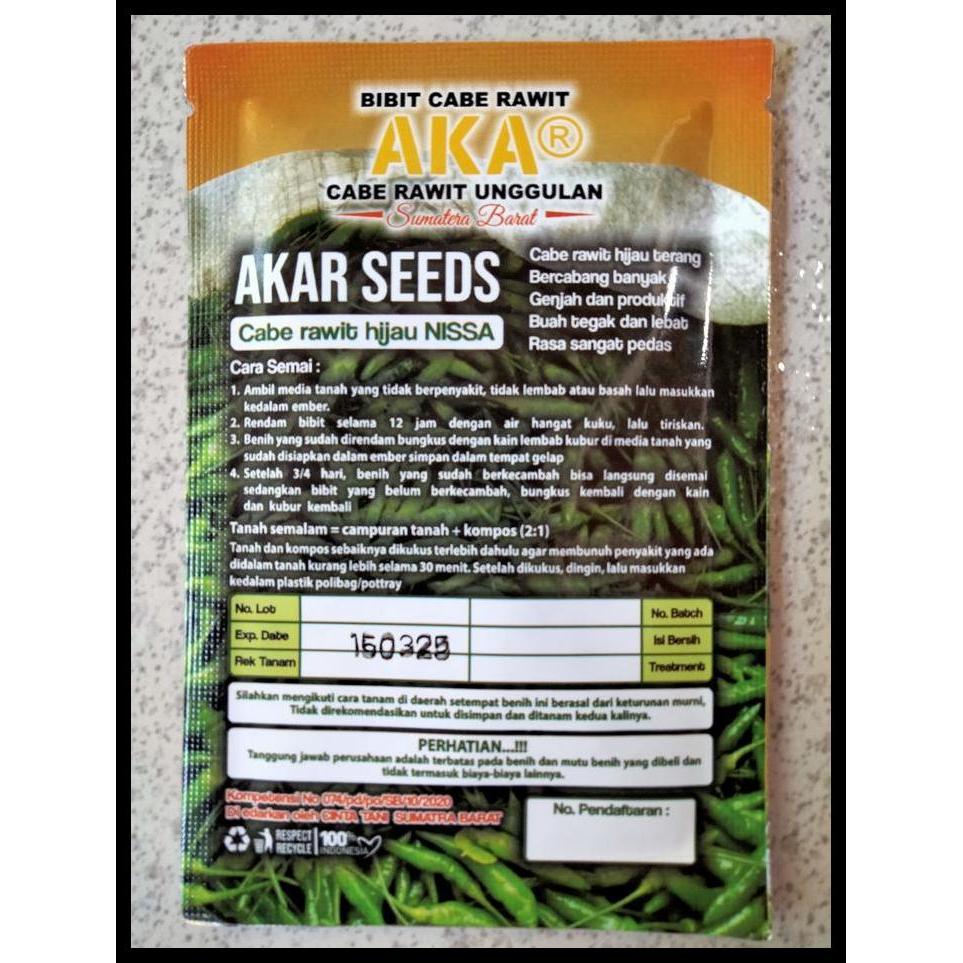 Promo / Benih Cabe Rawit Hijau Nissa 10 Gram - Bibit Cabai Rawit Ijo Nisa - Cabai Akar Nissa Nisa