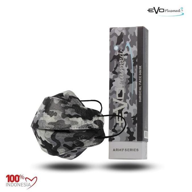 Masker Medis Camo 4Ply Evo Plusmed 4D Army Series
