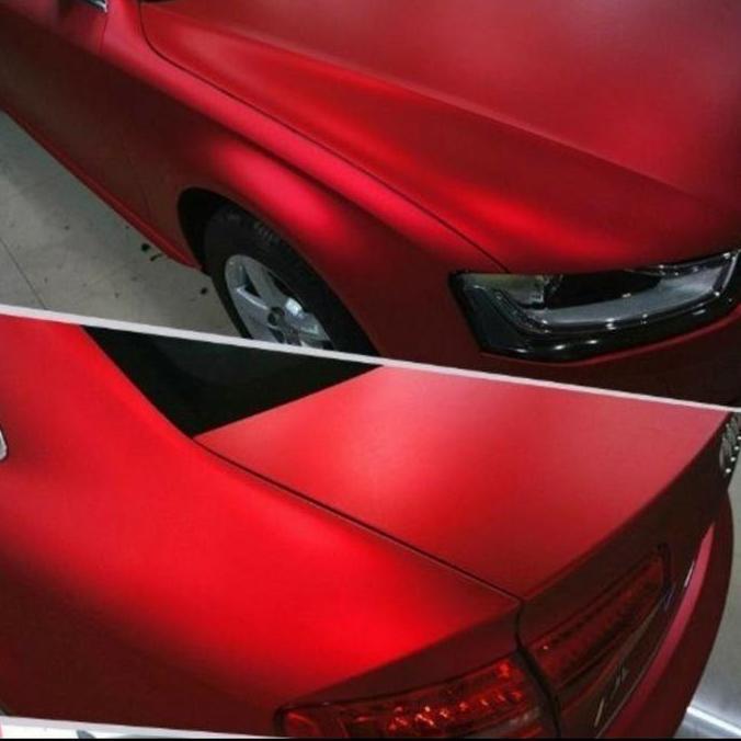 Promo Sticker stiker skotlet merah doff PCX Scoopy red matte chrome Satin Diskon