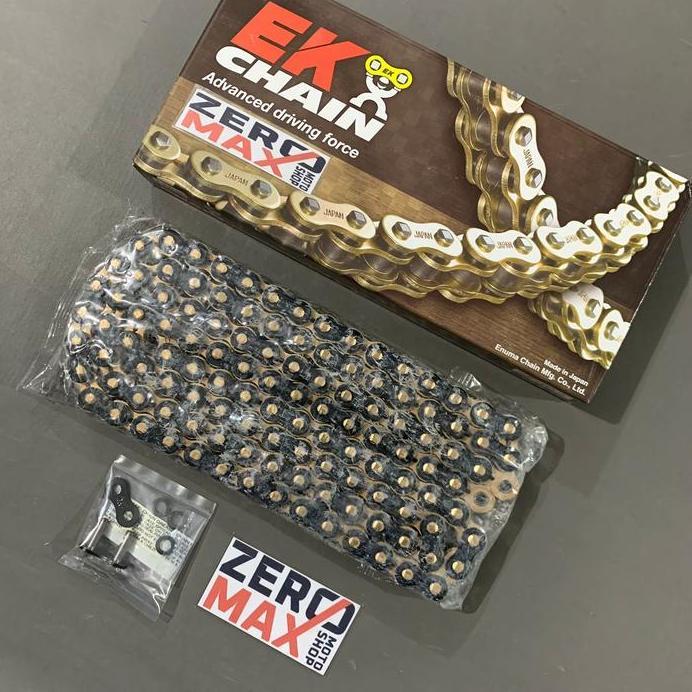 Rantai EK CHAIN JAPAN 520 SRX2 X-Ring Black Gold ZX25R ZX-25R ZX 25R