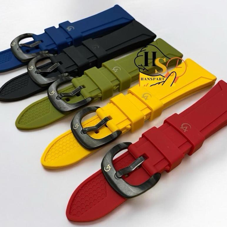 NewStrap Jam Alexandre Christie Rubber Silikon 22mm 24mm Tali jam tangan Ac strap jam Ac rubber