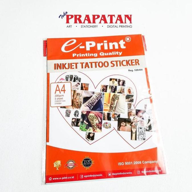 E-Print Inkjet Tattoo Sticker A4 200gsm