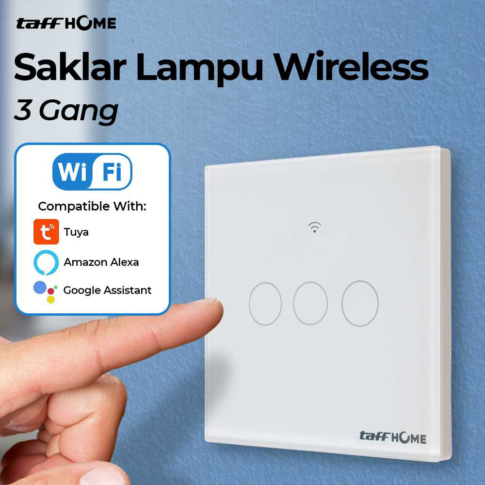 Saklar Lampu Wireless WiFi RF Smart Home TaffHOME