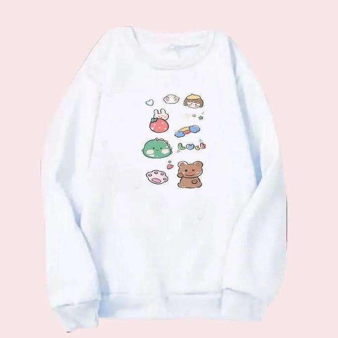 Baju Atasan Kaos Lengan Panjang Anak Remaja Perempuan Sweater Fashion