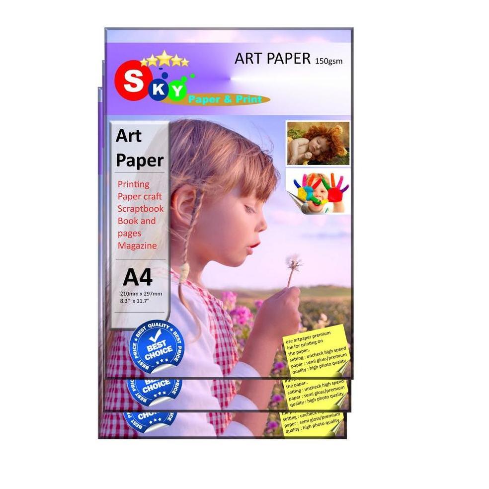 Kertas Art Paper Sky Artpaper photo 150 gsm isi 100 lembar A4