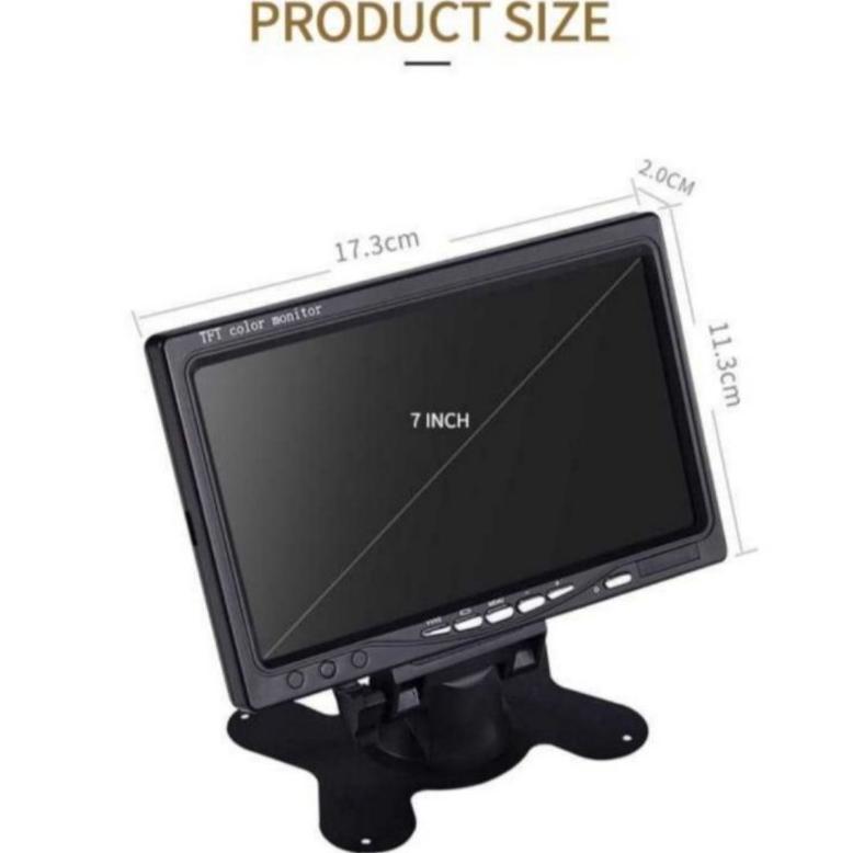 Kerndy Layar Monitor Mobil TFT Lcd 7 Inch
