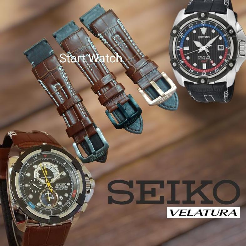 Strap Jam Seiko SRH SPC007 Genuine Leather Tali VELATURA 26mm Kulit Asli
