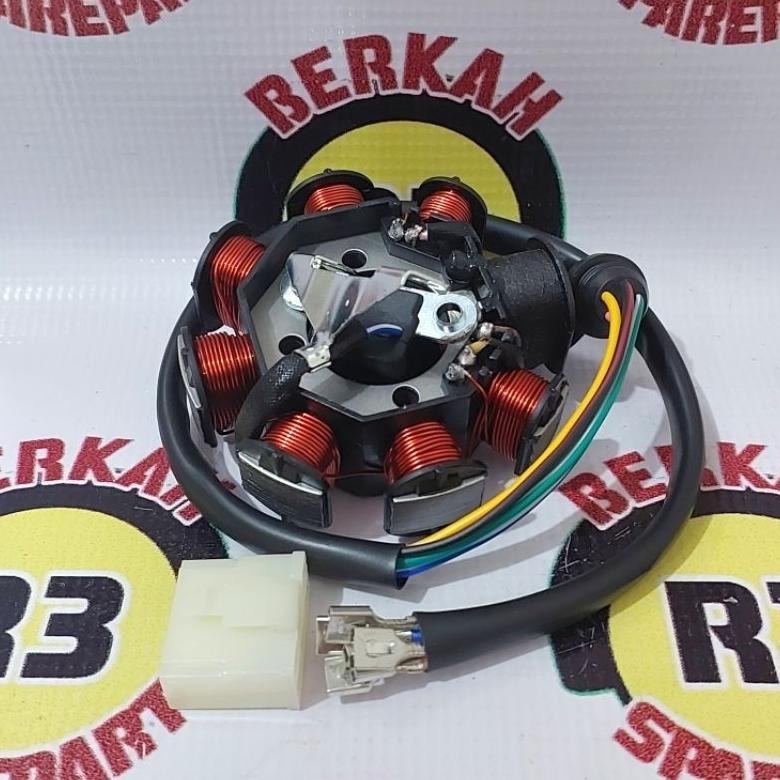 Spul Kaisar Appktm Jialing HTM Nozomi 8 Pole/lilitan/gulungan baut 3 motor roda tiga -Sedia sparepar