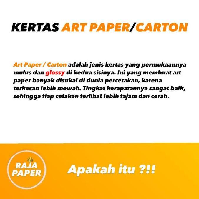 Kertas Art Paper Ukuran A4 200 Lembar 100 120 150 Gsm Gr Gram ( 210 Mm x 297 Mm ) / ( 21 Cm x 29.7 C