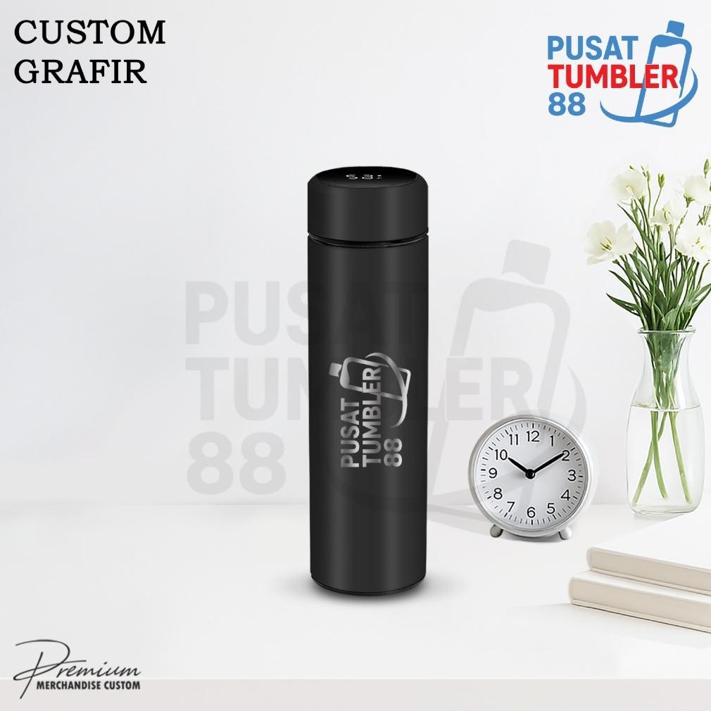 Custom Grafir Laser Tumbler LED Suhu botol minum stainless Custom Grafir Laser Souvenir grosir murah