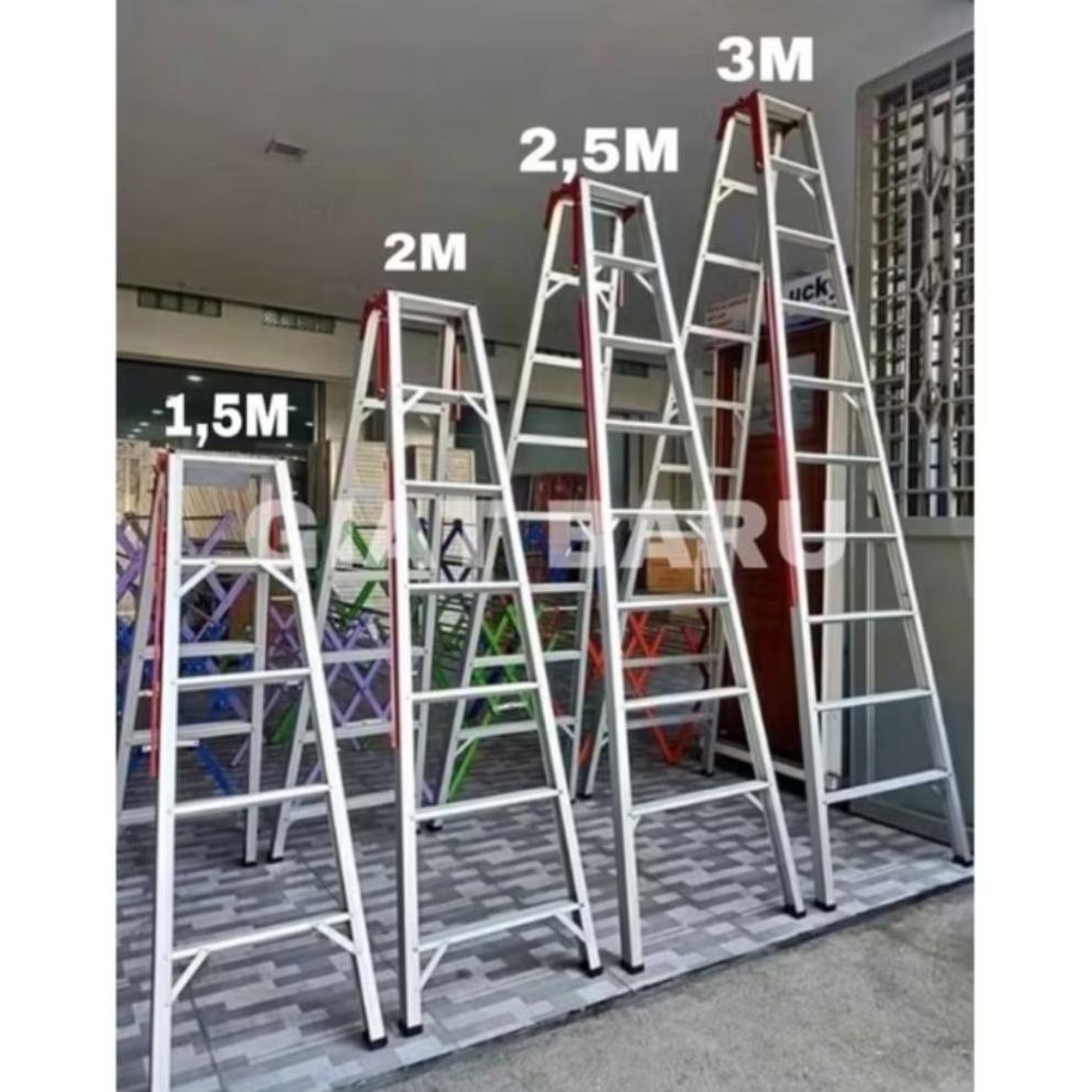 Tangga Aluminium 2in1 / Tangga Lipat Aluminium Kebanggaan Anti Karat (MEDAN ONLY)
