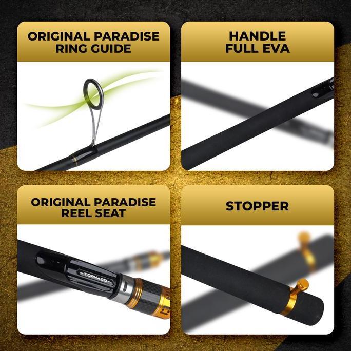 Procedere- Joran Pancing Paradise Iii 1 Joran  3 Ukuran 150Cm 165Cm 180Cm | Carbon Solid | Ring Guid