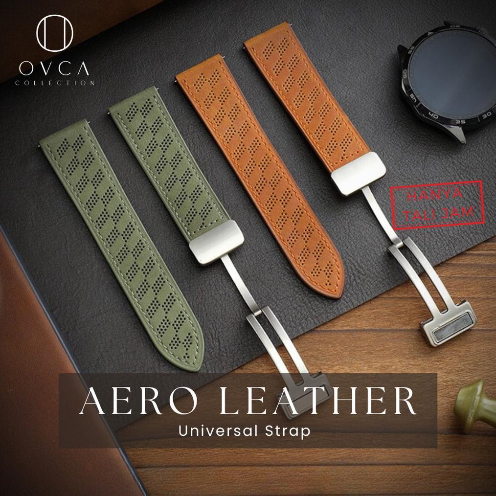 Strap Samsung Huawei Amazfit Garmin Watch Leather Aero Tali Jam Kulit OVCA