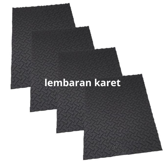 VIREONSTORE OUTSOLE SOL LEMBARAN KARET MENTAH SANDAL SEPATU MOTIF HITAM 4 MM VIRAL