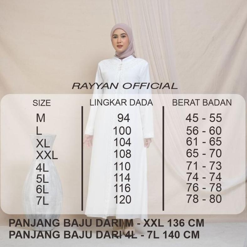 ORIGINAL BAJU GAMIS PUTIH WANITA BAJU GAMIS ABAYA PUTIH TULANG DRESS BAJU LEBARAN UMROH HAJI TERMURA