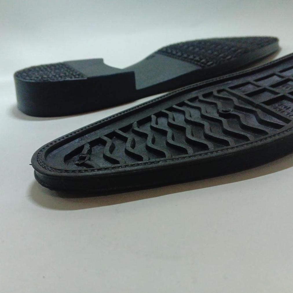SOLVIQUE SOL SEPATU OUTSOLE PANTOFEL LANCIP SHOES PRIA COWOK TPR HITAM SIZE 38-43 -JEFF PREMIUM