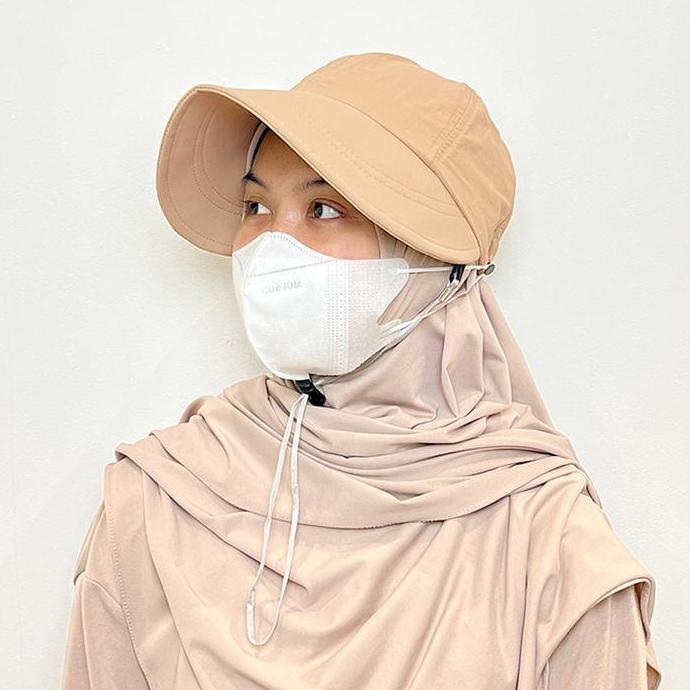 Topi Pantai Wanita Korea Visor Anti Sinar Uv Aksesoris Pelindung Matahari Fashion Outfit Style Korea