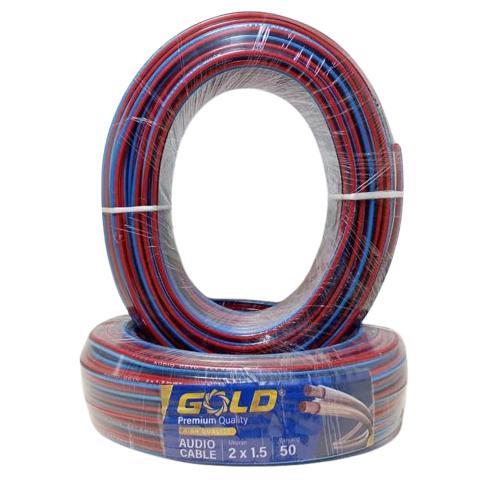 Kabel Serabut Transparan Round Gold 2X0.75 | 2X1,5 40 Yard